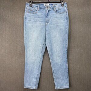 Nine West Womens Size 10 Blue Gramercy Crop Jeans Light Wash Denim